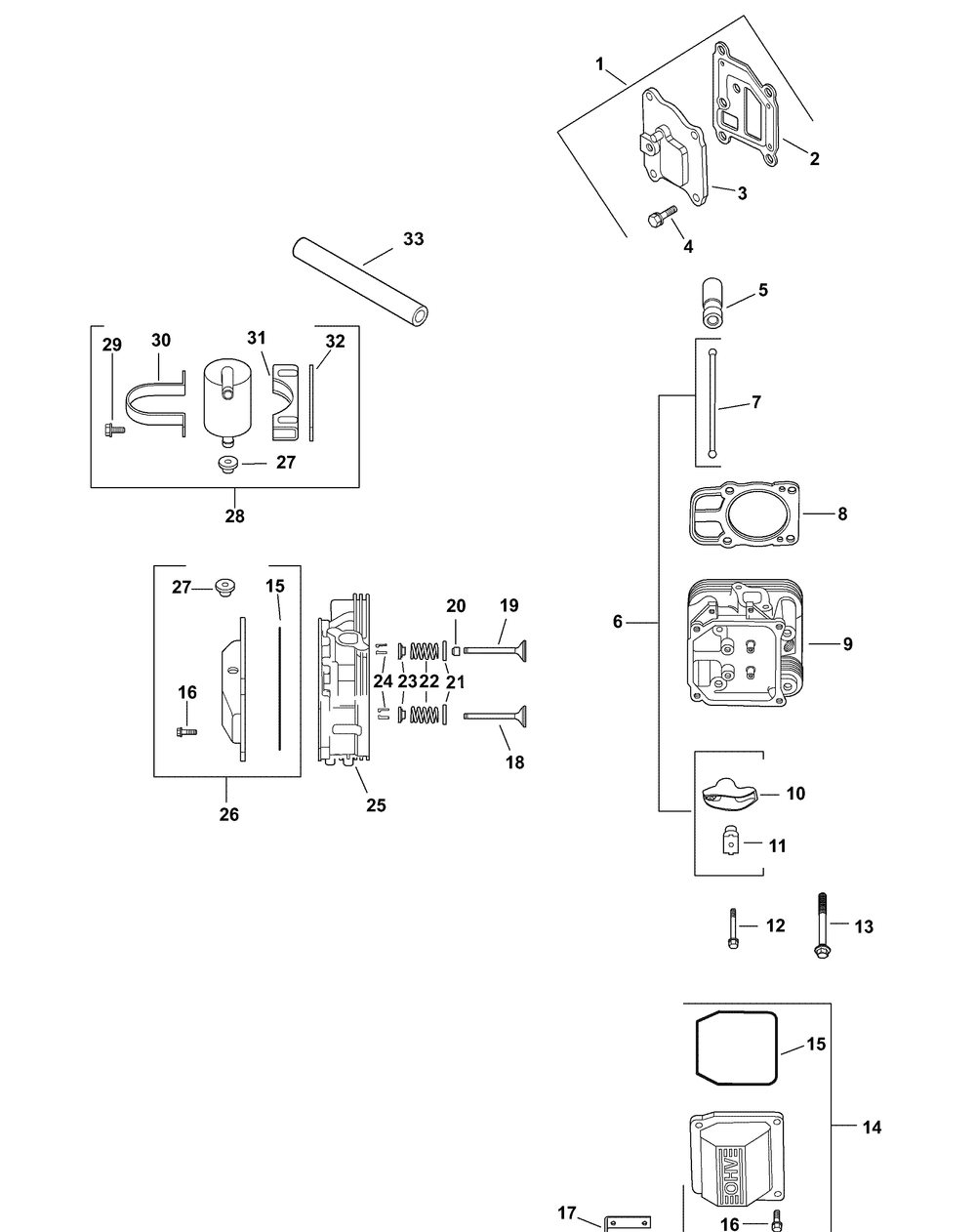 Kohler Cv23-75624 Head Valve Breather Diagram and Parts List for RECON48 53AH8ST3050-23HP Cub Cadet Lawn Tractor